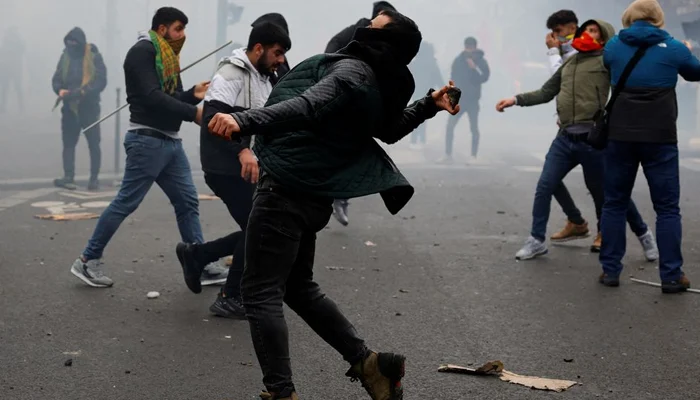 Kurdish protest over Paris