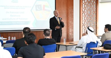 Ambassador Faisal Niaz Tirmizi Engages with Students at the British University in Dubai
