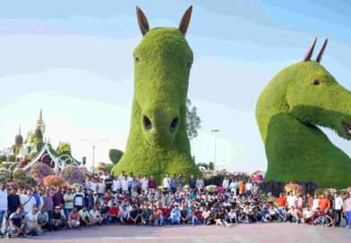 Hotpack workers on their visit to Miracle Garden