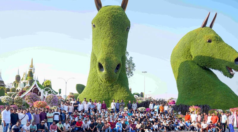 Hotpack workers on their visit to Miracle Garden